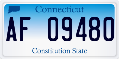 CT license plate AF09480