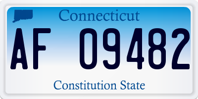 CT license plate AF09482
