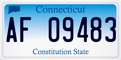 CT license plate AF09483