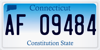 CT license plate AF09484