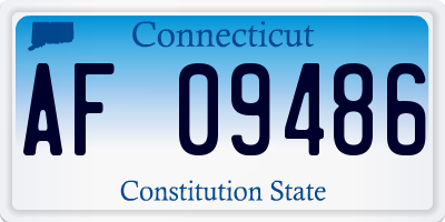 CT license plate AF09486