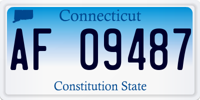 CT license plate AF09487