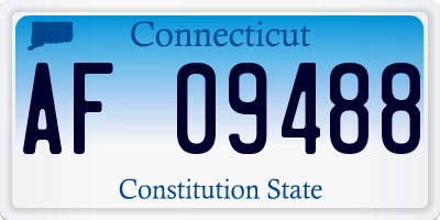 CT license plate AF09488