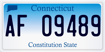 CT license plate AF09489