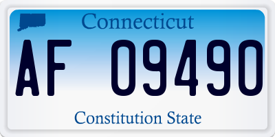 CT license plate AF09490