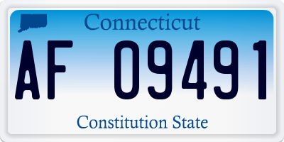 CT license plate AF09491