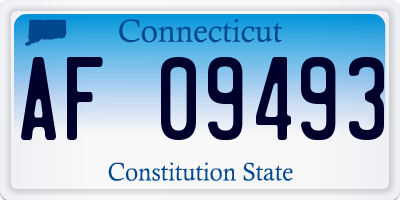 CT license plate AF09493