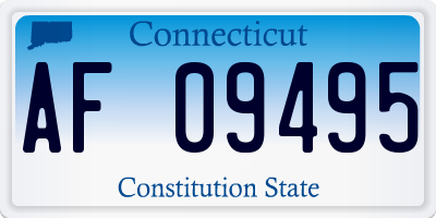 CT license plate AF09495