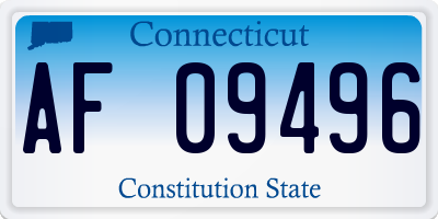 CT license plate AF09496