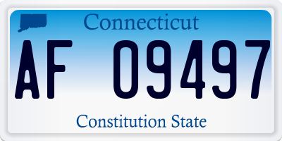 CT license plate AF09497