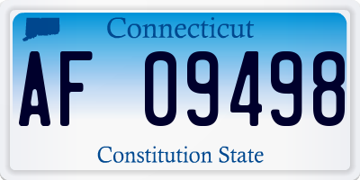 CT license plate AF09498