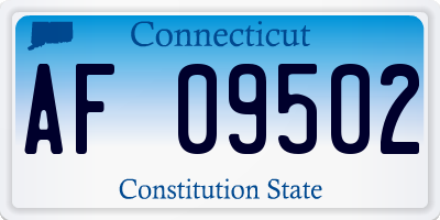 CT license plate AF09502
