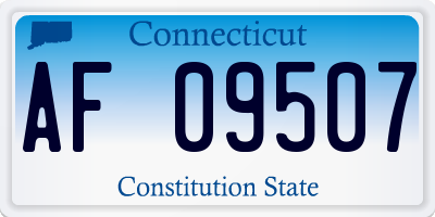 CT license plate AF09507