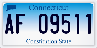 CT license plate AF09511