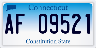 CT license plate AF09521