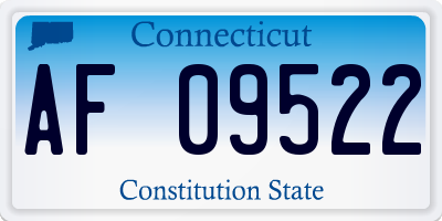 CT license plate AF09522