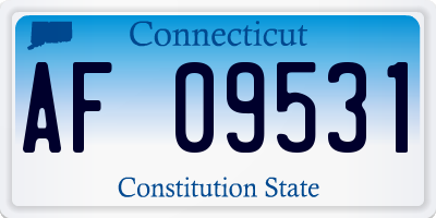 CT license plate AF09531