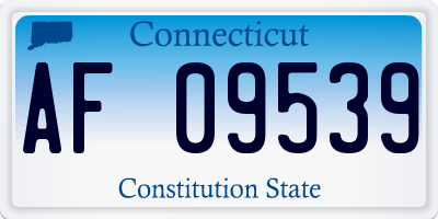 CT license plate AF09539