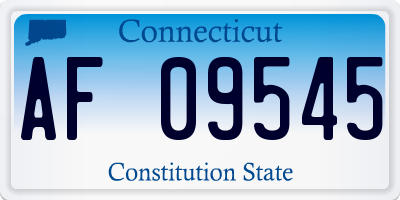 CT license plate AF09545