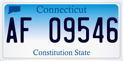 CT license plate AF09546