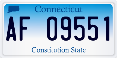 CT license plate AF09551