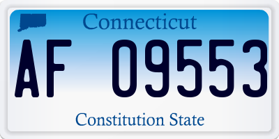 CT license plate AF09553