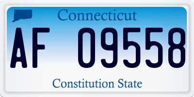 CT license plate AF09558