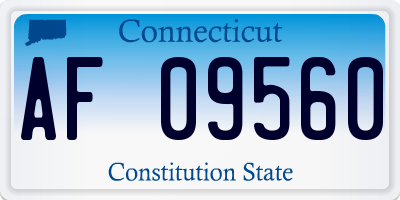 CT license plate AF09560