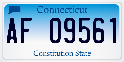 CT license plate AF09561