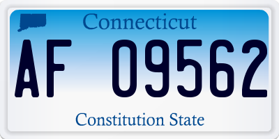CT license plate AF09562