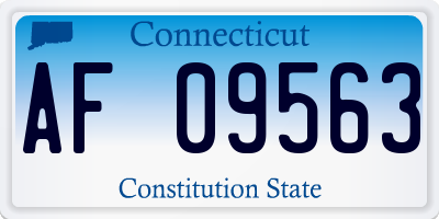 CT license plate AF09563