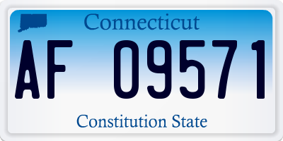 CT license plate AF09571