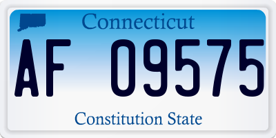 CT license plate AF09575