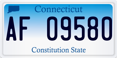 CT license plate AF09580