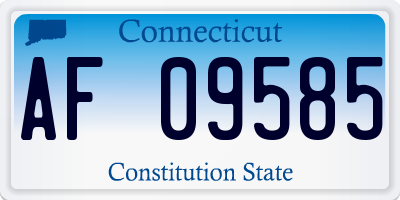 CT license plate AF09585