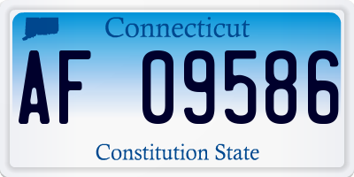 CT license plate AF09586