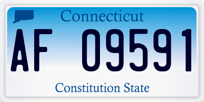 CT license plate AF09591