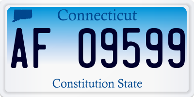 CT license plate AF09599