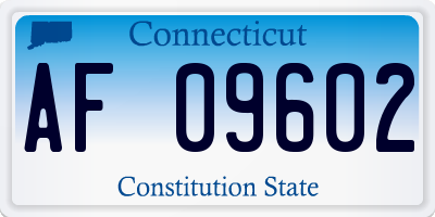 CT license plate AF09602