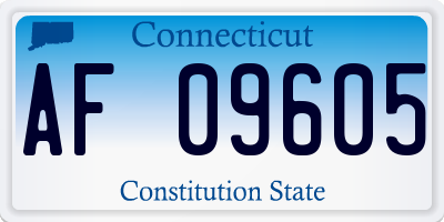 CT license plate AF09605