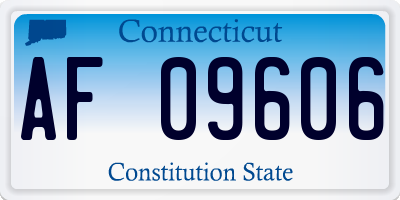 CT license plate AF09606