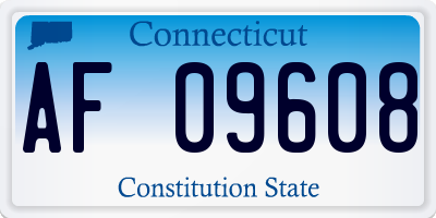 CT license plate AF09608
