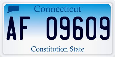 CT license plate AF09609