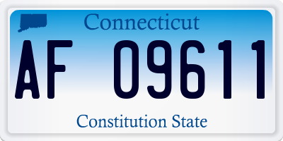 CT license plate AF09611