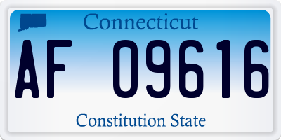 CT license plate AF09616