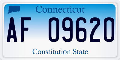 CT license plate AF09620