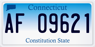 CT license plate AF09621