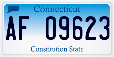 CT license plate AF09623