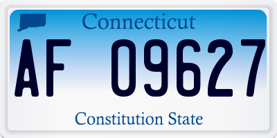 CT license plate AF09627
