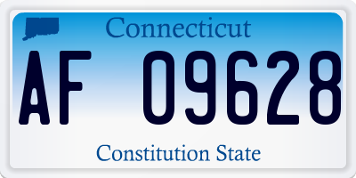 CT license plate AF09628